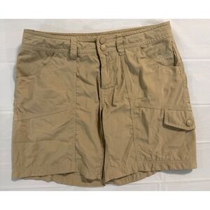 Womens The North Face Cargo Shorts 4 Long Khaki Athletic Hiking Outdoor